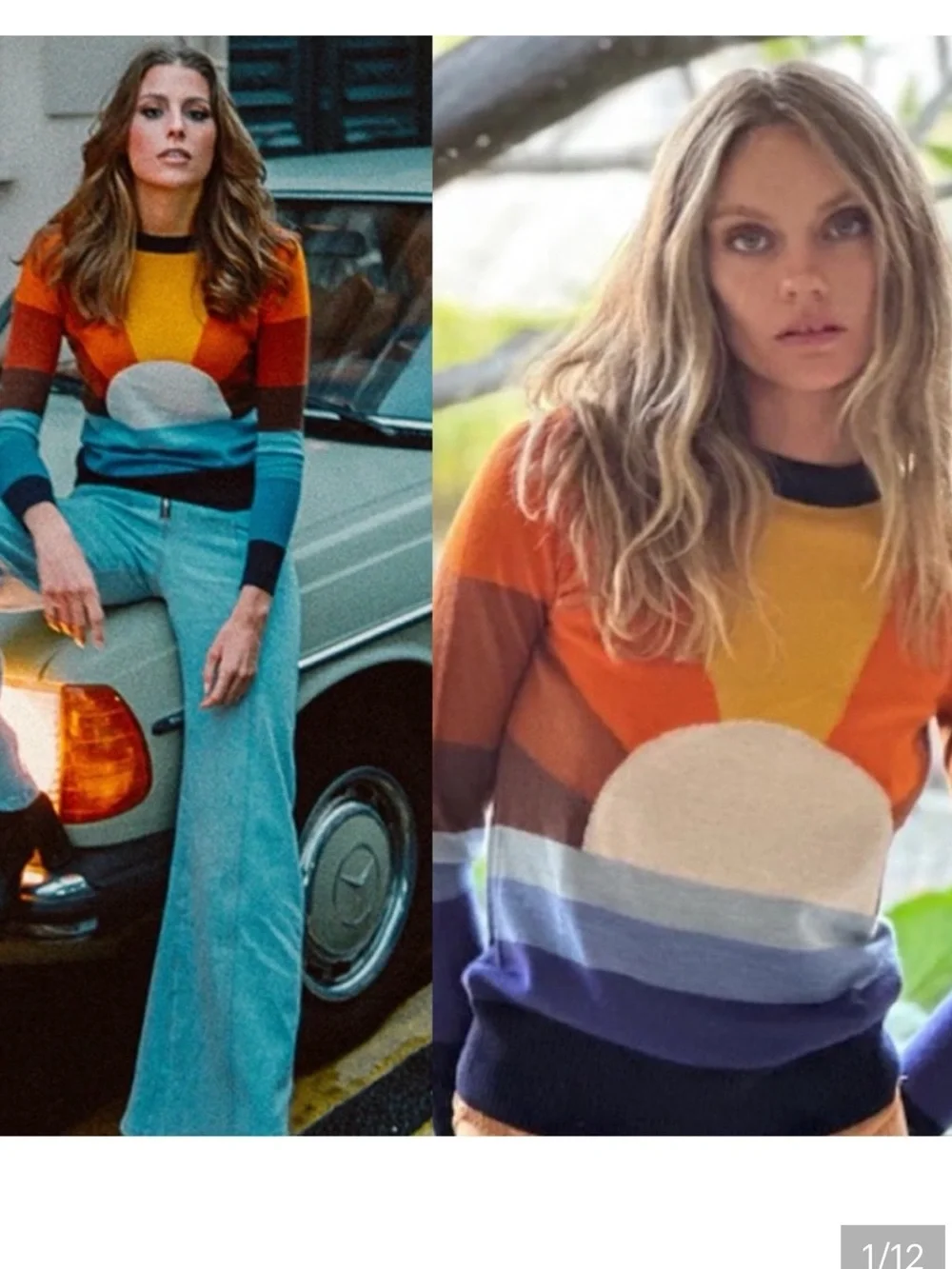 Stoned Immaculate California Dreaming Sun Sweater 100% Wool Size S